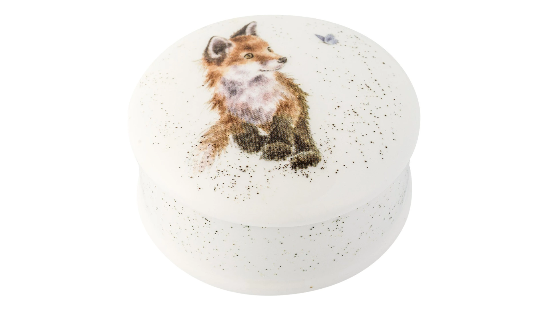 Мелочница с крышкой Royal Worcester Забавная фауна Лис 8,5 см, фарфор костяной