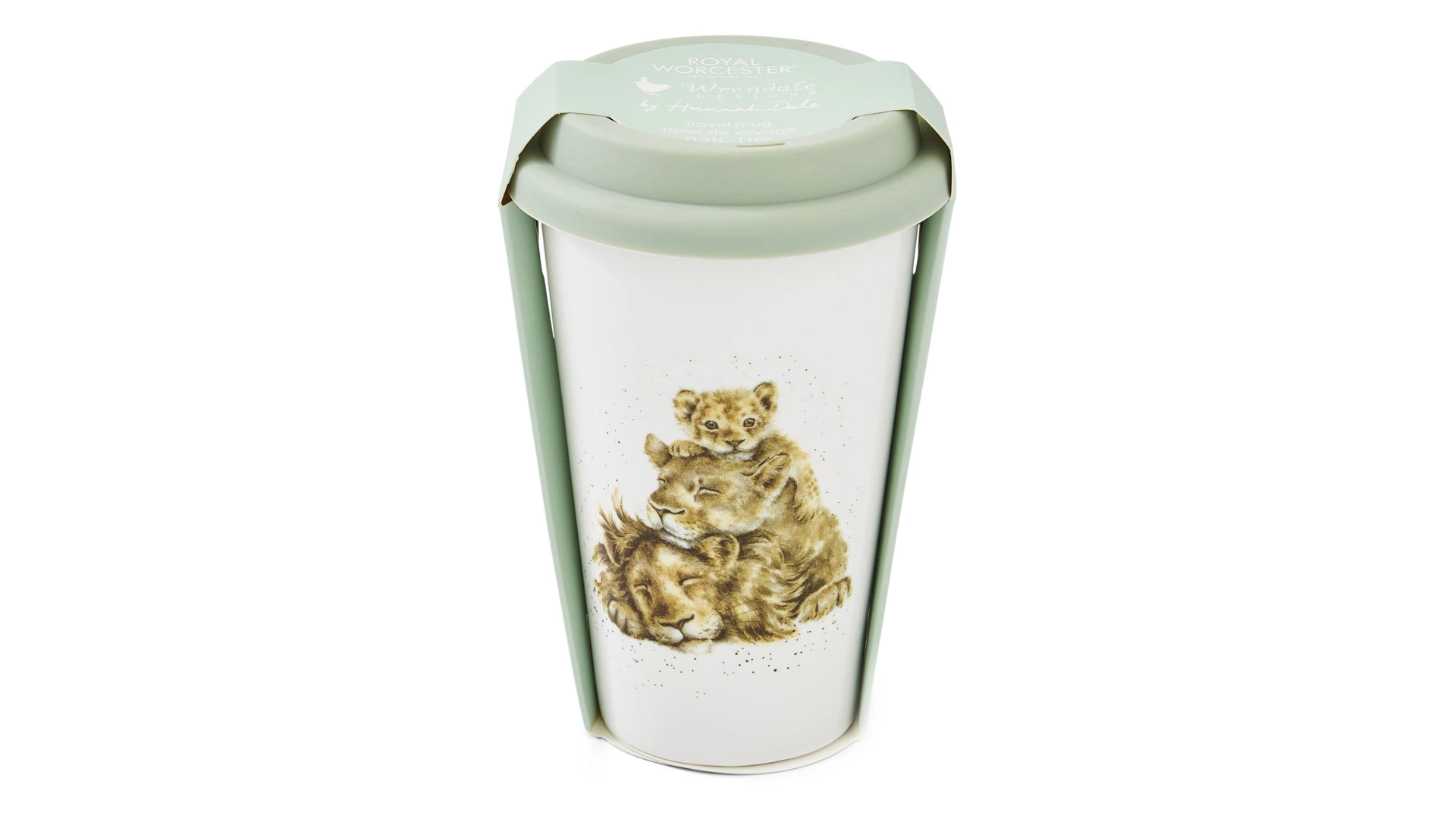 Кружка с силиконовой крышкой Royal Worcester Забавная фауна Львиный прайд 310 мл