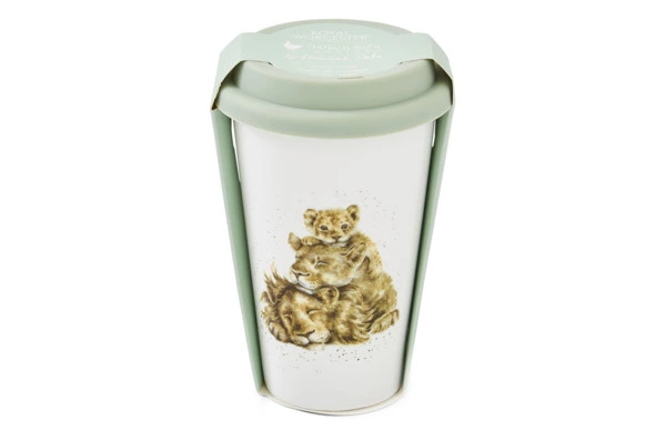 Кружка с силиконовой крышкой Royal Worcester Забавная фауна Львиный прайд 310 мл