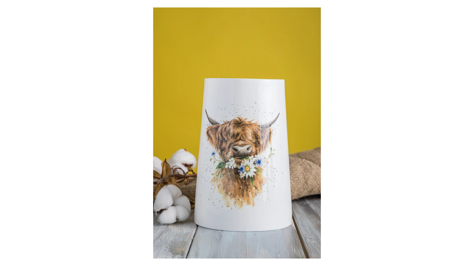 Ваза Royal Worcester Забавная фауна Коровка 20 см