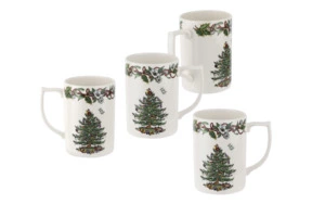Набор кружек Spode Рождественская ель Эксклюзив 350 мл, 4 шт