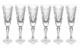 Набор бокалов для шампанского ГХЗ Мальцовский 190 мл, 6 шт, хрусталь