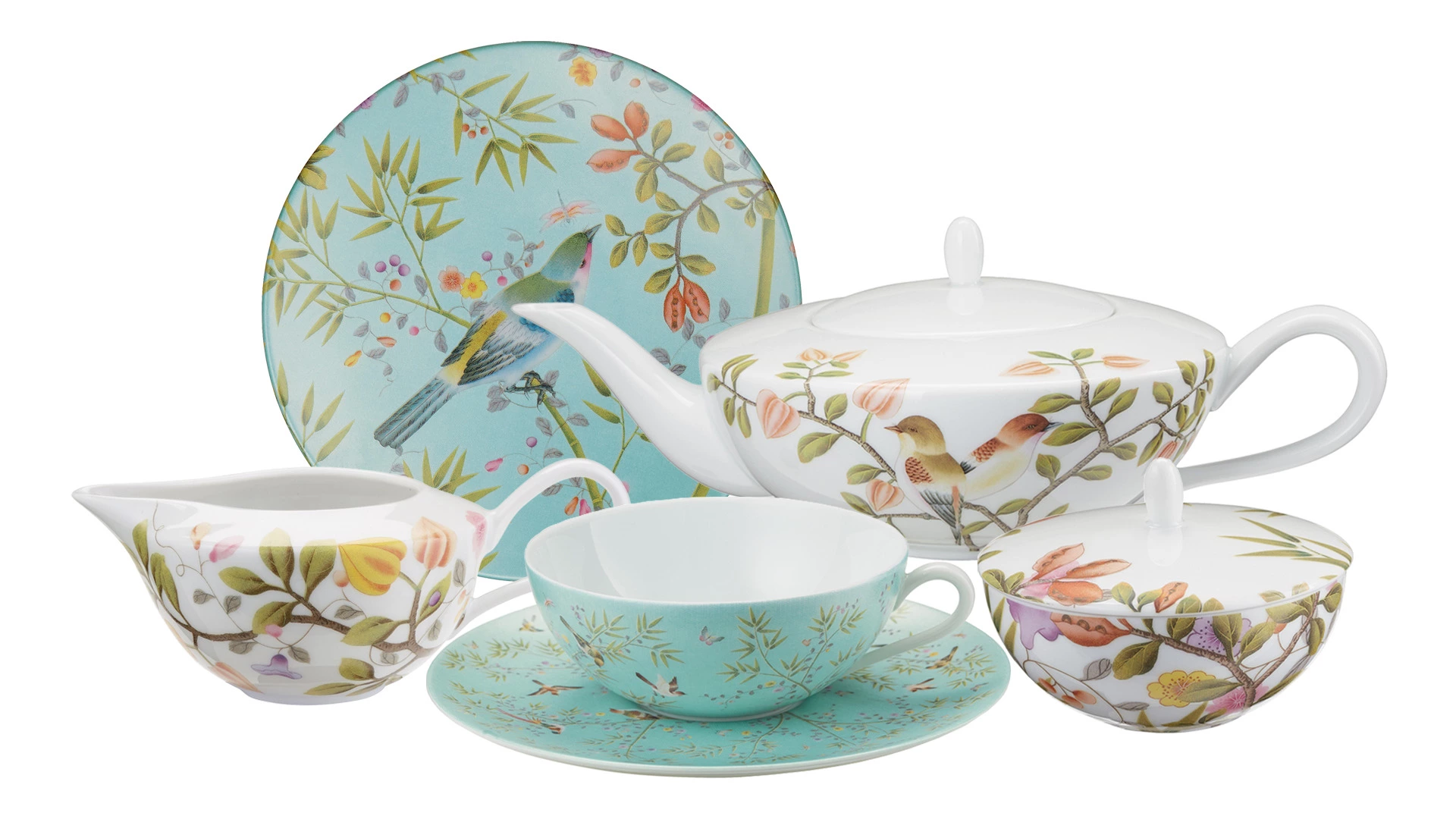 Сервиз чайный Raynaud Райские птицы на 6 персон 21 предмет, фарфор