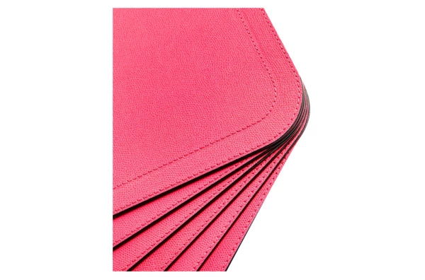 Набор салфеток подстановочных с закругленными углами Giobagnara Ванни 46х34 см, 6 шт, малиновая