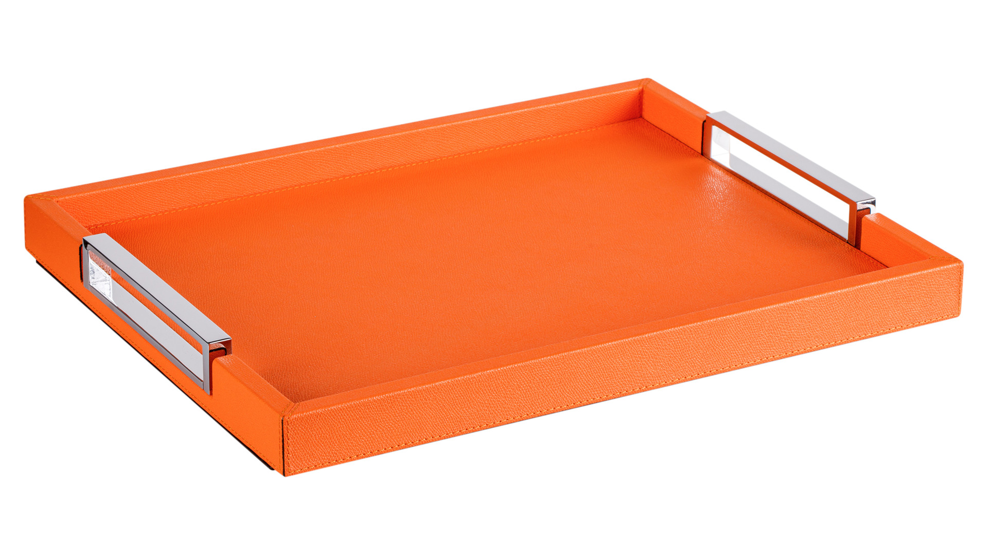 Поднос прямоугольный с ручками Giobagnara Виктор 44,5х34,5 см, оранжевый