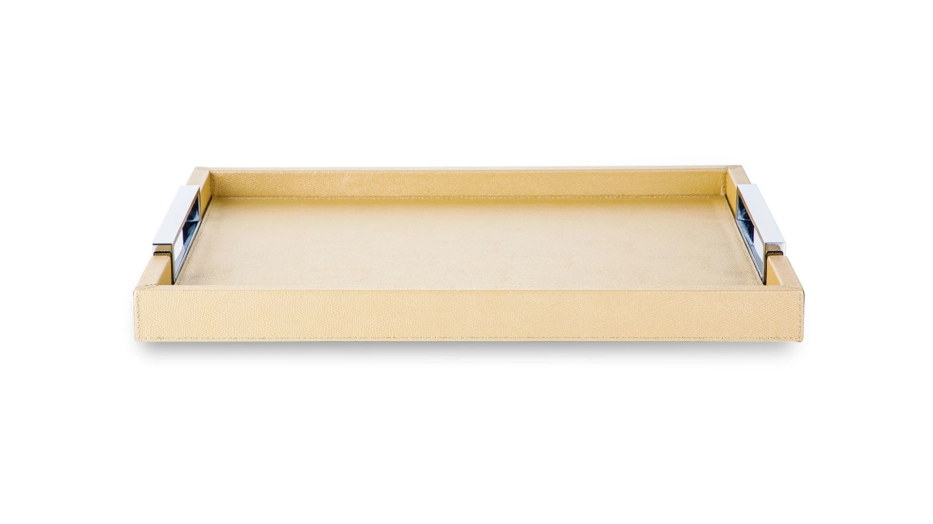 Поднос прямоугольный с ручками Giobagnara Виктор 44,5х34,5см, золотистый