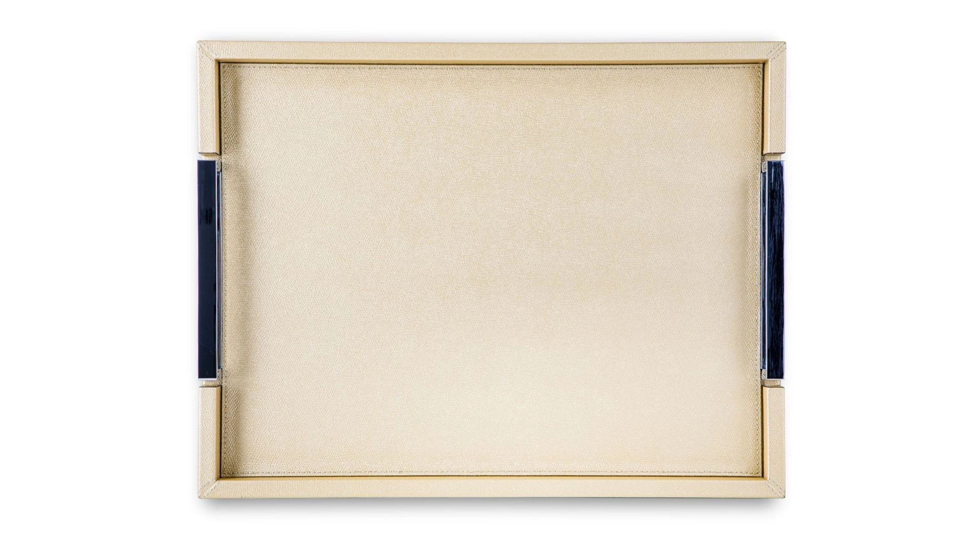 Поднос прямоугольный с ручками Giobagnara Виктор 44,5х34,5см, золотистый