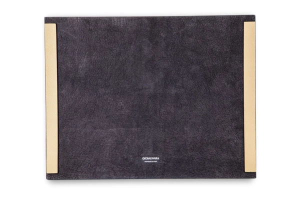 Поднос прямоугольный с ручками Giobagnara Виктор 44,5х34,5см, золотистый