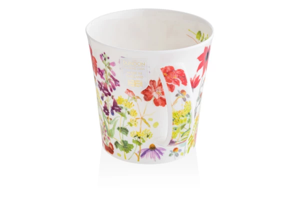 Кружка Dunoon Садовые цветы Кернгорм 480 мл, фарфор костяной, красная