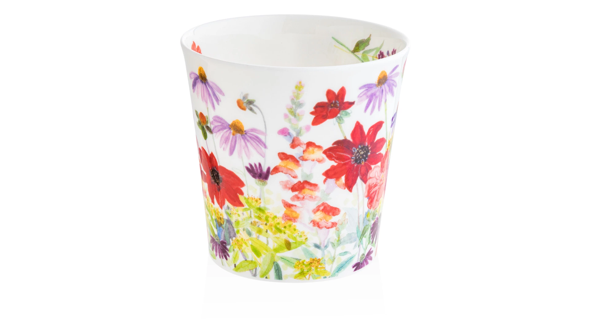 Кружка Dunoon Садовые цветы Кернгорм 480 мл, фарфор костяной, красная