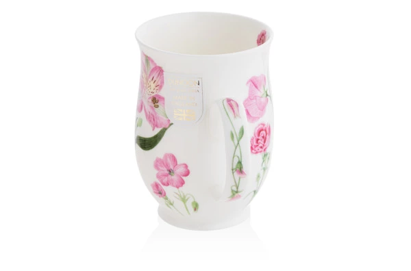 Кружка Dunoon Розовые цветы Саффолк 310 мл, фарфор костяной