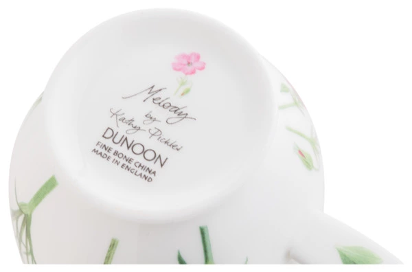 Кружка Dunoon Розовые цветы Саффолк 310 мл, фарфор костяной