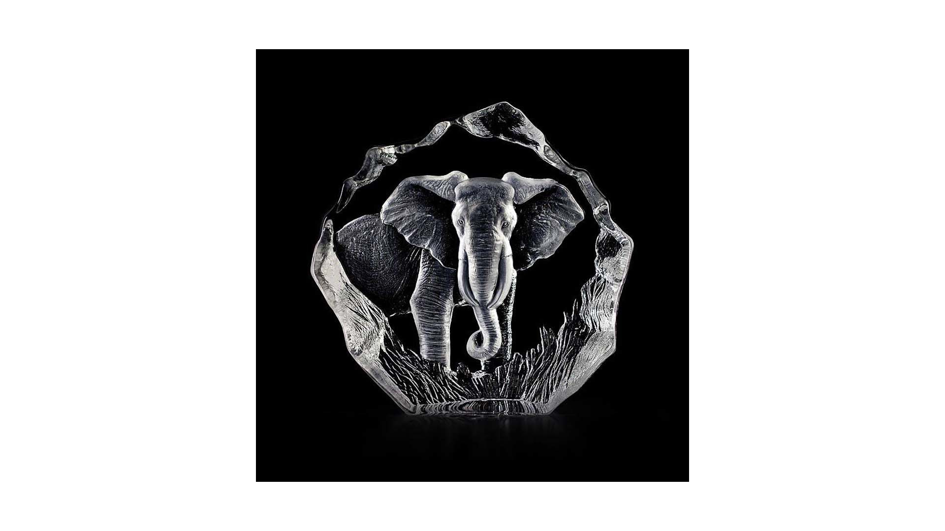 Скульптура Maleras Слон 19х18,5 см, хрусталь