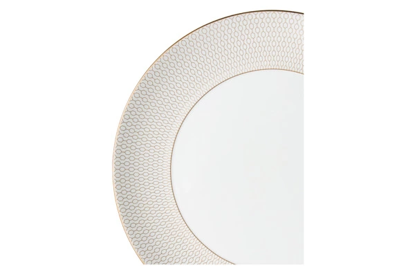 Тарелка обеденная Wedgwood Джио Голд 28 см, фарфор