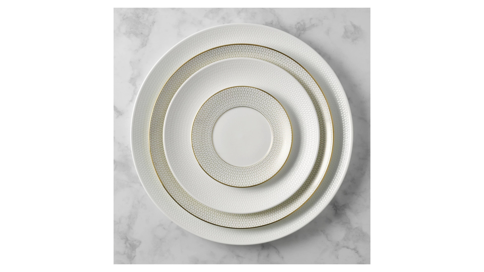 Тарелка обеденная Wedgwood Джио Голд 28 см, фарфор