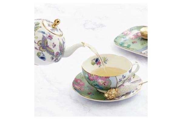 Набор чайник и чашка с блюдцем Wedgwood Бабочки и цветы 580 мл, фарфор