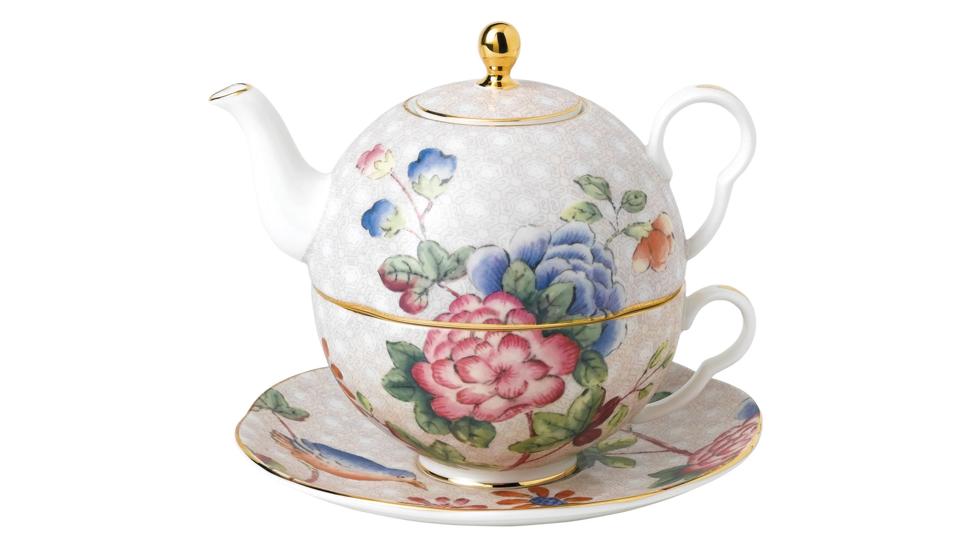 Набор чайник и чашка с блюдцем Wedgwood Кукушка 580 мл, фарфор