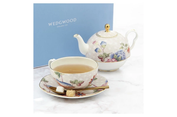 Набор чайник и чашка с блюдцем Wedgwood Кукушка 580 мл, фарфор