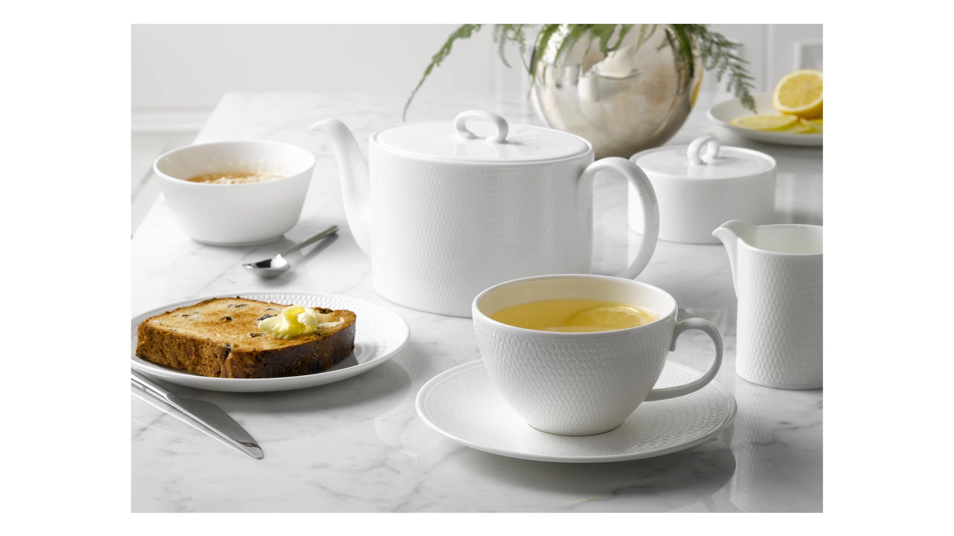 Чайник Wedgwood Джио 1 л, фарфор костяной