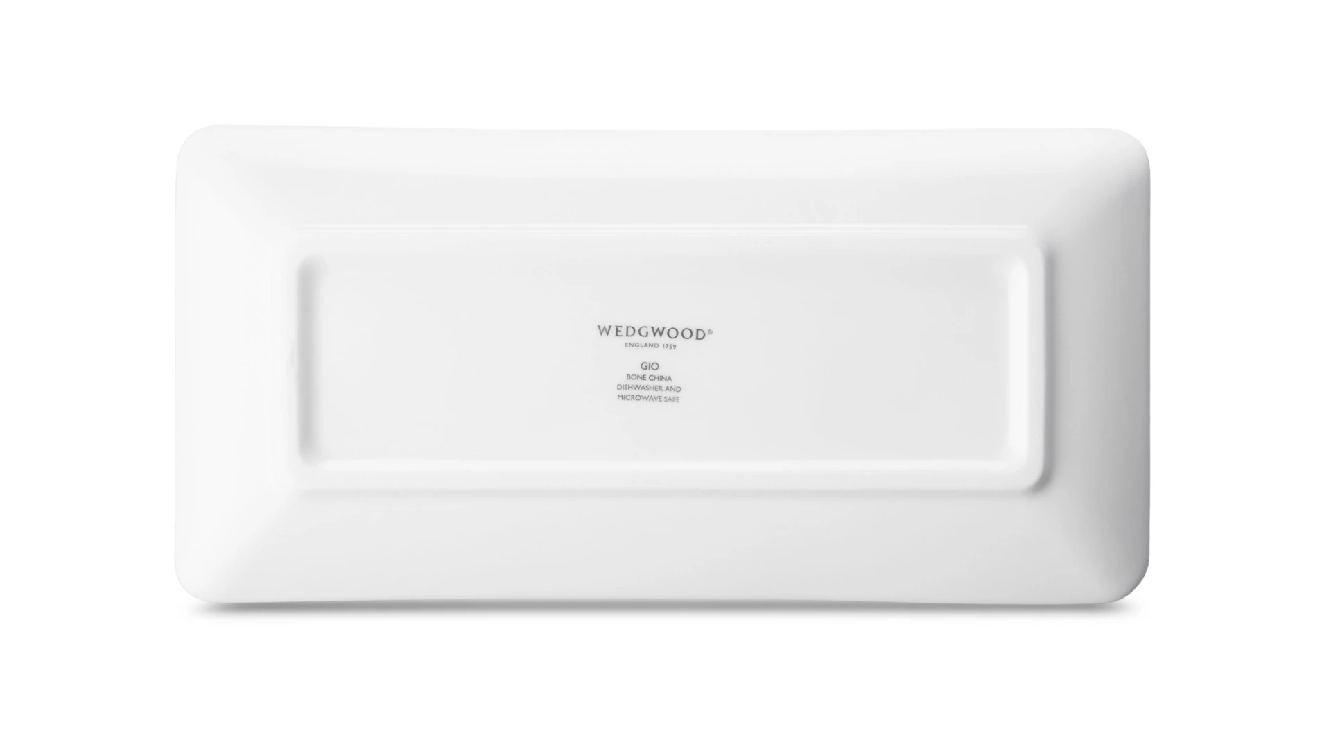 Блюдо прямоугольное Wedgwood Джио 21 см, фарфор костяной