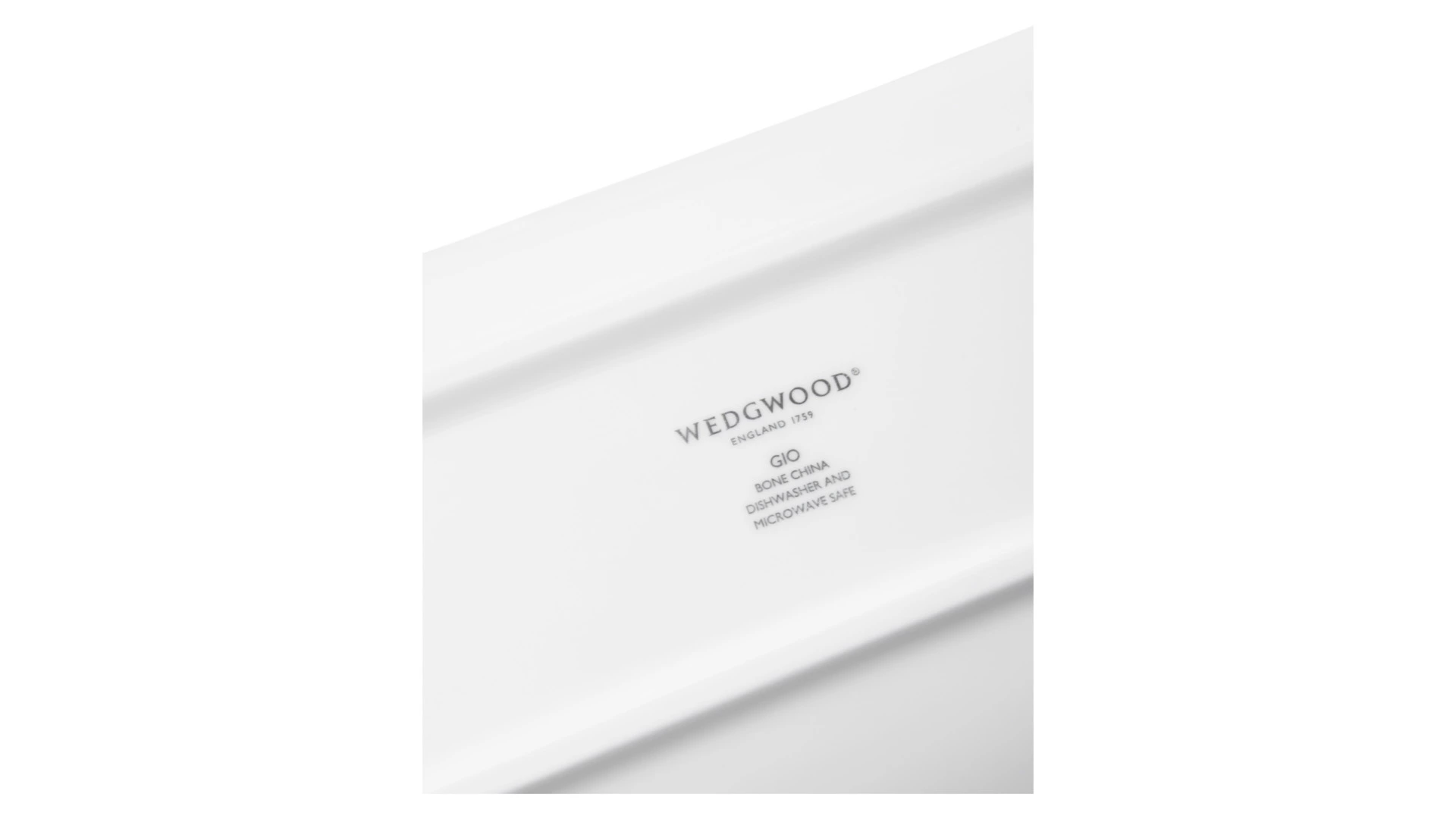 Блюдо прямоугольное Wedgwood Джио 21 см, фарфор костяной
