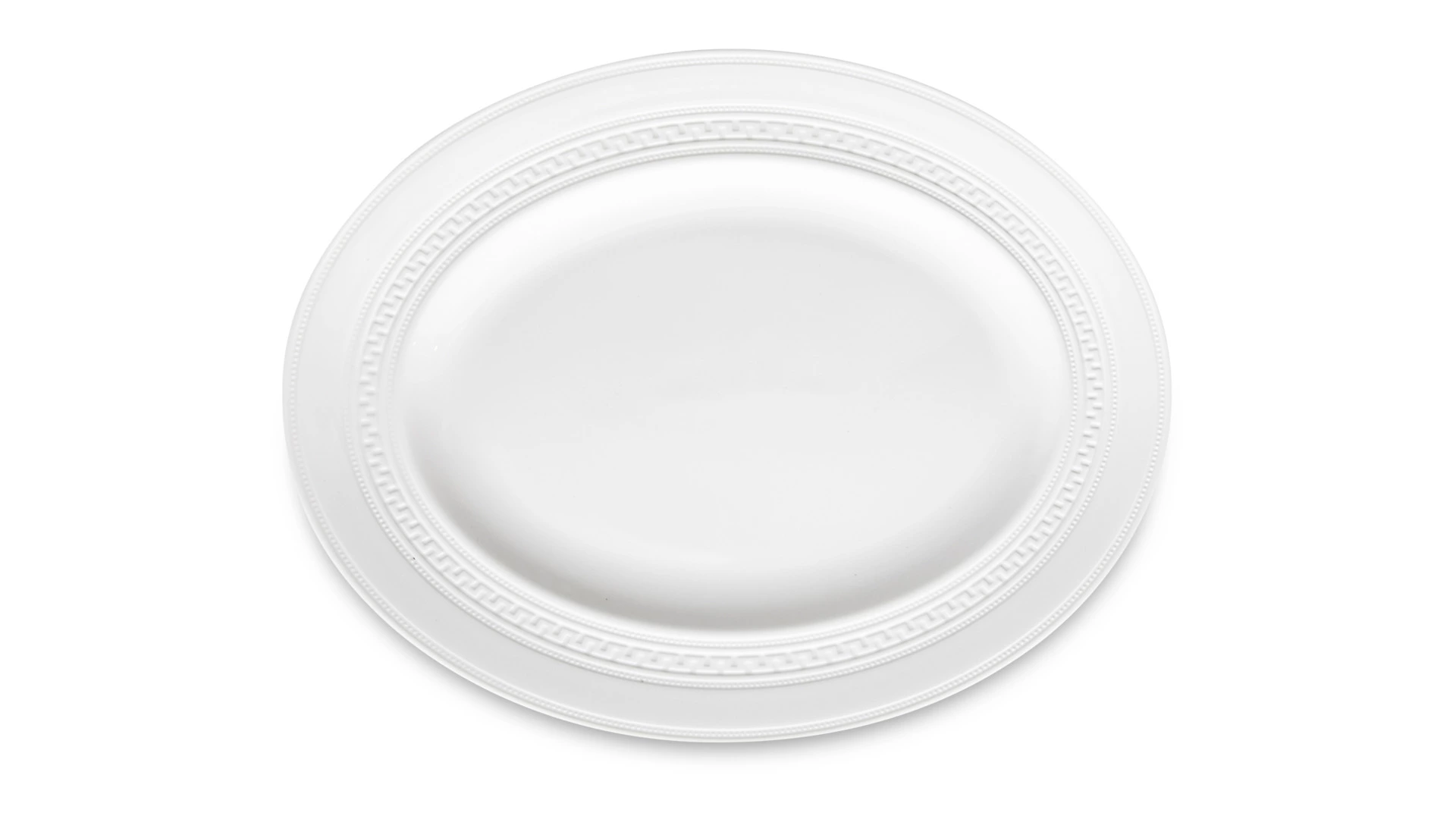 Блюдо овальное Wedgwood Инталия 33 см, фарфор костяной