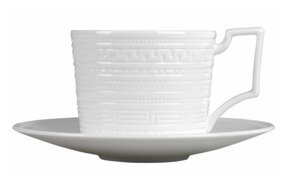 Чашка чайная с блюдцем Wedgwood Инталия 220 мл, фарфор костяной