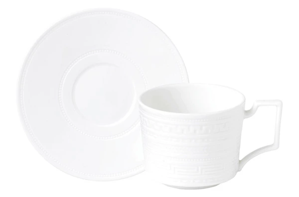 Чашка чайная с блюдцем Wedgwood Инталия 220 мл, фарфор костяной