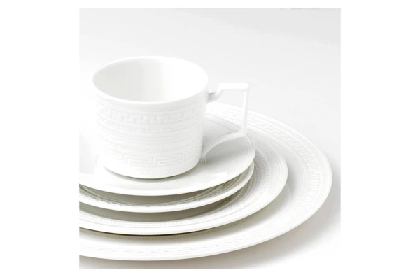 Чашка чайная с блюдцем Wedgwood Инталия 220 мл, фарфор костяной