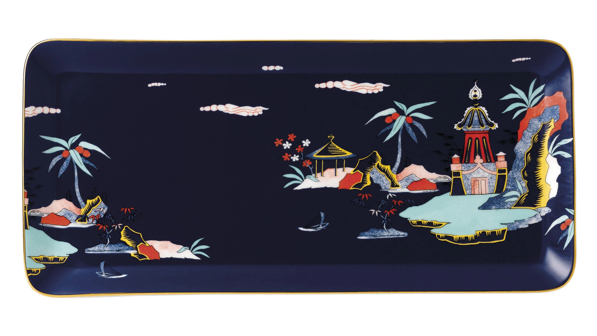 Блюдо прямоугольное Wedgwood Вандерласт 34х15,5х2 см, фарфор