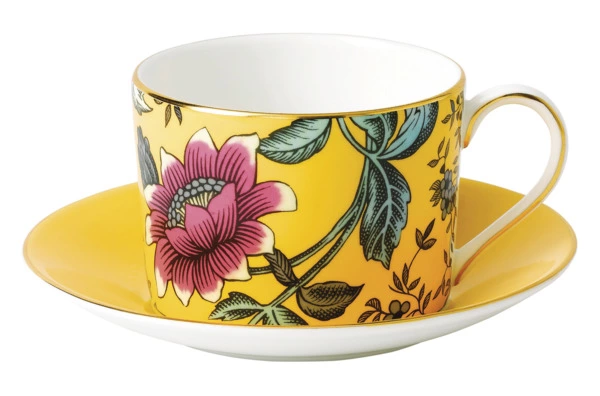 Чашка чайная с блюдцем Wedgwood Вандерласт Сад хризантем 150 мл, фарфор