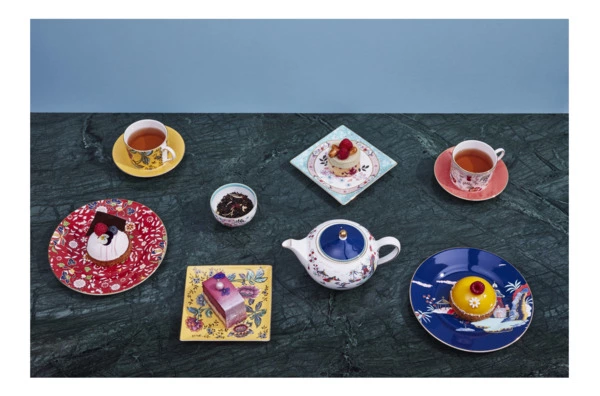 Набор из чайника, сахарницы и молочника Wedgwood Вандерласт Пагода, фарфор