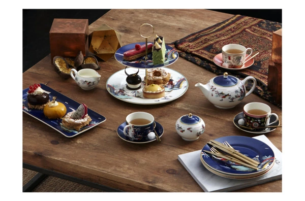 Набор из чайника, сахарницы и молочника Wedgwood Вандерласт Пагода, фарфор