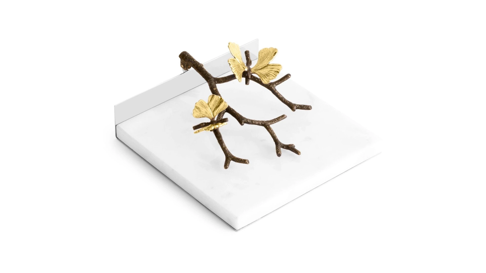 Салфетница Michael Aram Бабочка гинкго 18х17х8 см, мрамор