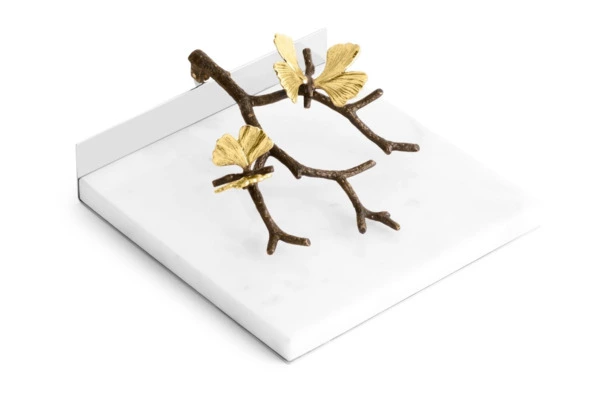 Салфетница Michael Aram Бабочка гинкго 18х17х8 см, мрамор