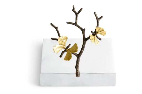 Салфетница Michael Aram Бабочка гинкго 18х17х8 см, мрамор