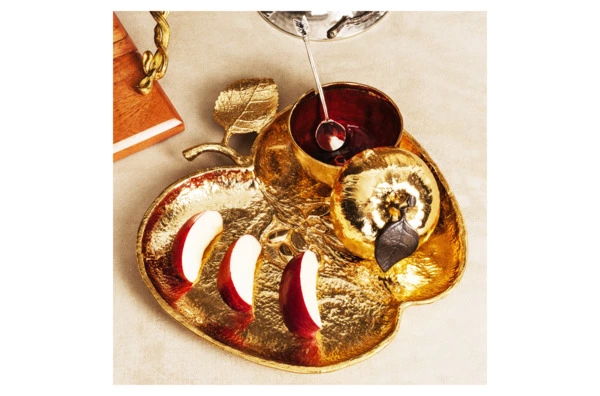 Блюдо Michael Aram Яблоко 25,5х24 см, латунь