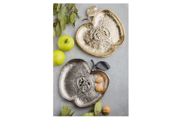 Блюдо Michael Aram Яблоко 25,5х24 см, латунь