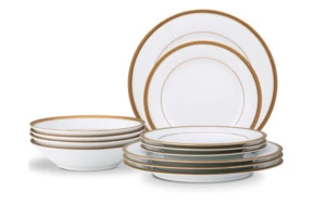Сервиз столовый Noritake Шарлотта Голд на 4 персоны 12 предметов
