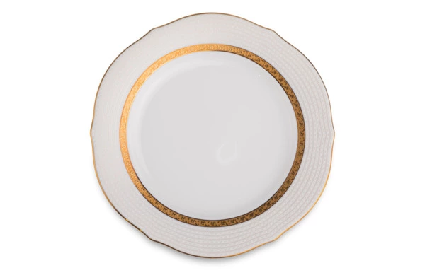 Тарелка акцентная Noritake Шарлотта Голд 23 см
