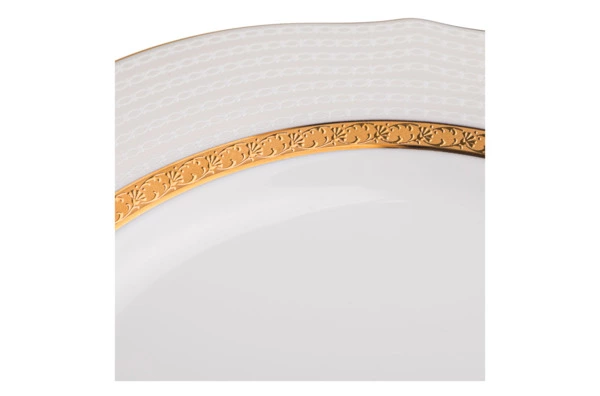 Тарелка акцентная Noritake Шарлотта Голд 23 см