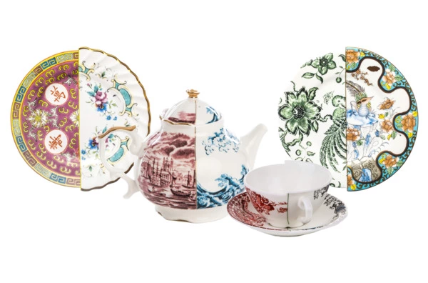Сервиз чайный Тет-а-тет Seletti Гибрид на 2 персоны 7 предметов, фарфор