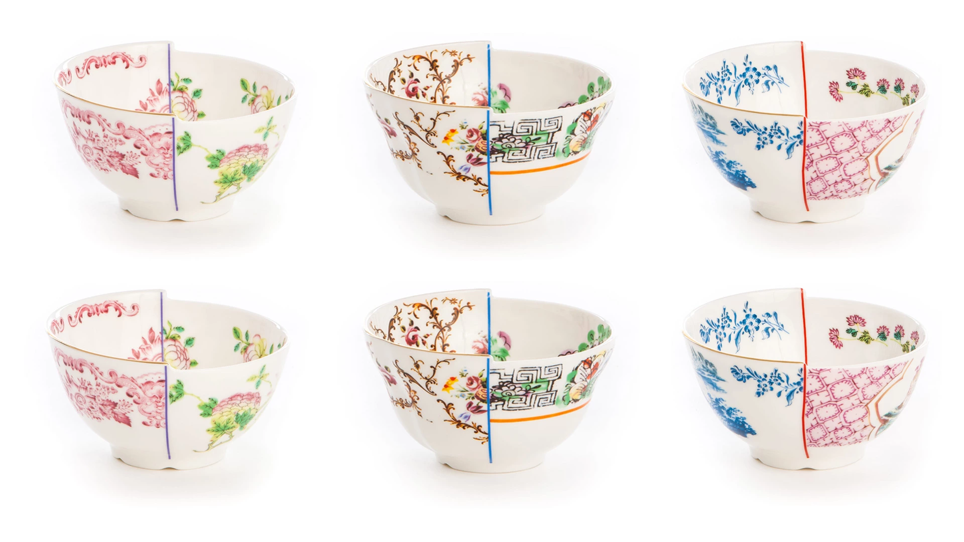 Набор салатников индивидуальных Seletti Гибрид 10,5 см, 6 шт, фарфор