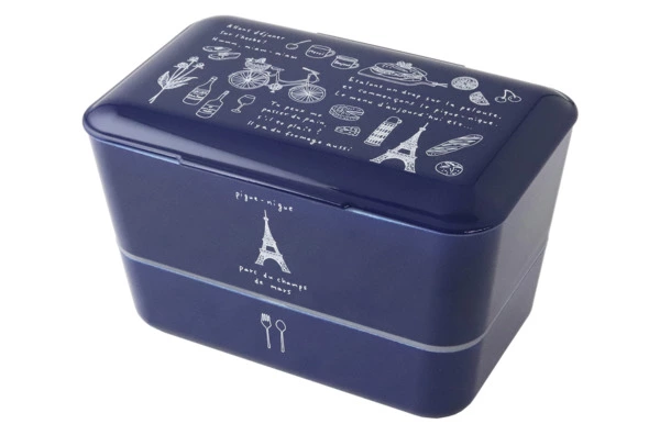 Ланч-бокс двухъярусный Takenaka 1,15 л, синий