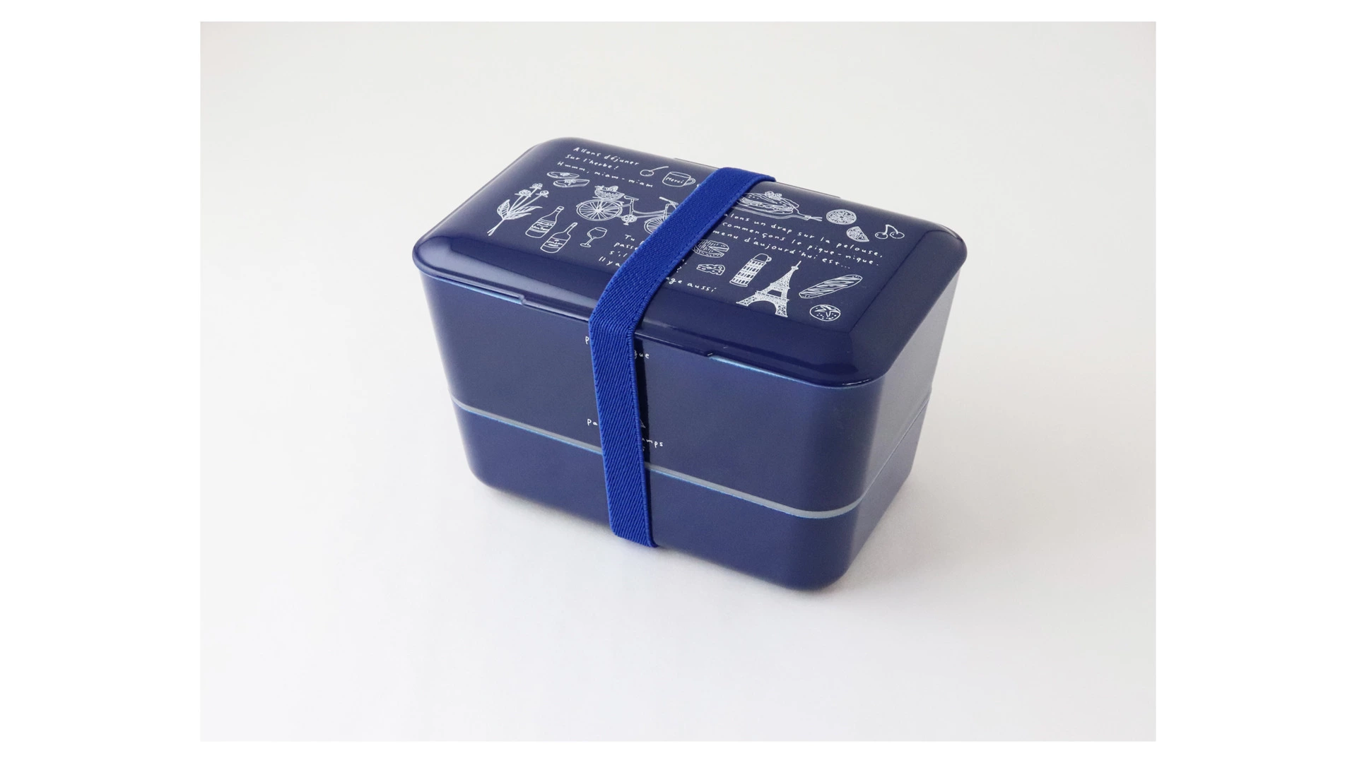 Ланч-бокс двухъярусный Takenaka 1,15 л, синий