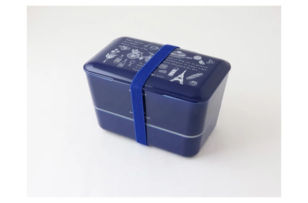 Ланч-бокс двухъярусный Takenaka 1,15 л, синий