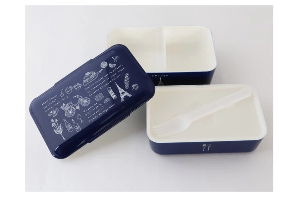 Ланч-бокс двухъярусный Takenaka 1,15 л, синий