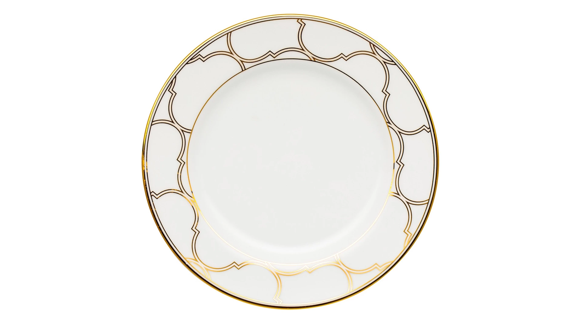 Тарелка пирожковая Noritake Царский дворец, золотой кант 16 см, фарфор