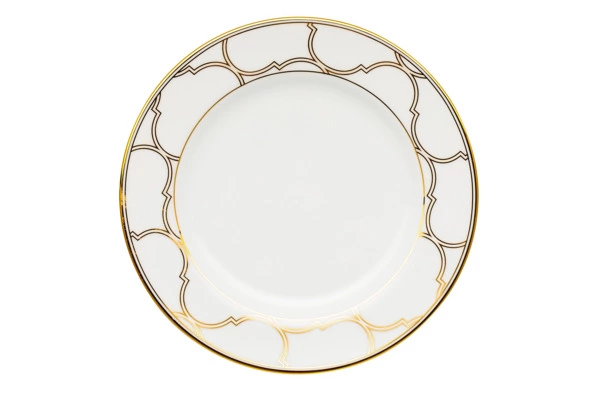 Тарелка пирожковая Noritake Царский дворец, золотой кант 16 см, фарфор