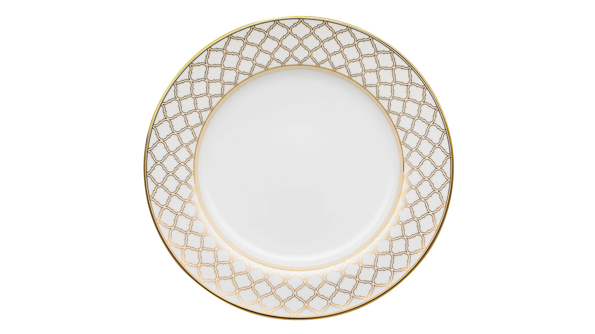 Тарелка обеденная Noritake Царский дворец, золотой кант 27 см, фарфор